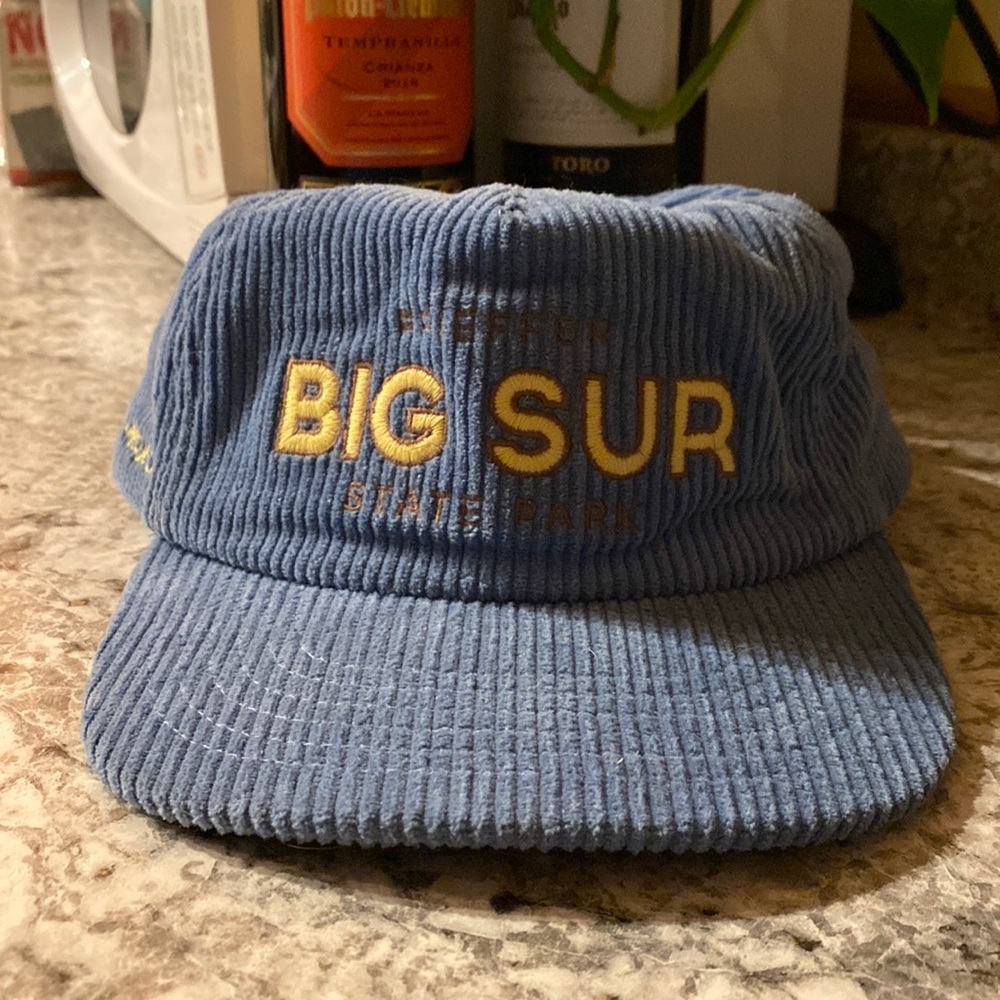 COPY - Big Sur Parks Project trucker hat. Baby blue corduroy